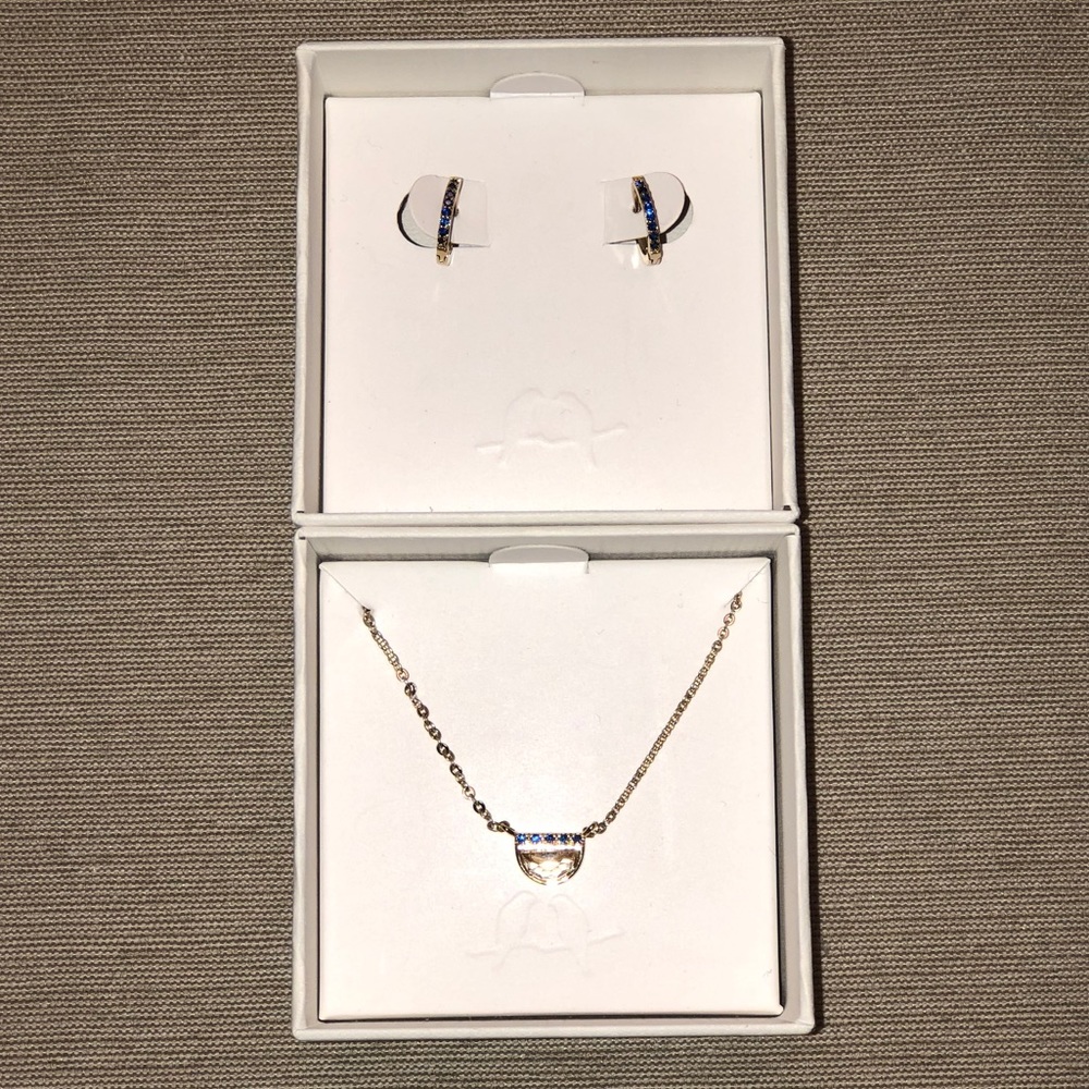 Petits Bijoux Color Pop Hoops + Necklace Set
